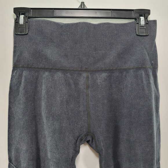 S Soul by Soulcycle Moto Cutout Soft Black Charcoal Compression Leggings Skull - Picture 9 of 9